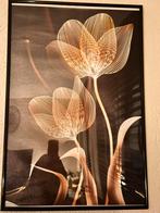 Modern Schilderij met Gouden Bloemen - Set van 3, Antiek en Kunst, Kunst | Schilderijen | Modern, Ophalen of Verzenden