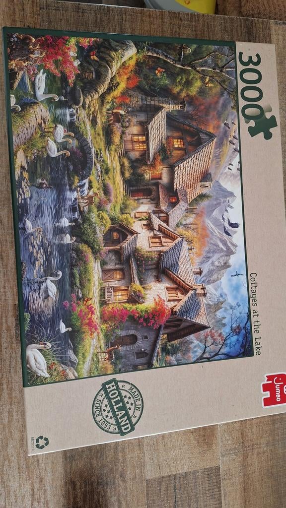 Jumbo Legpuzzel 3000 stukjes - Cottages at the Lake, Ophalen, Meer dan 1500 stukjes, Gebruikt, Legpuzzel