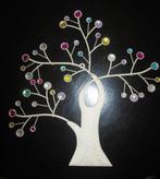 Metaal decoratie; kleurrijke boom., Ophalen of Verzenden, Gebruikt