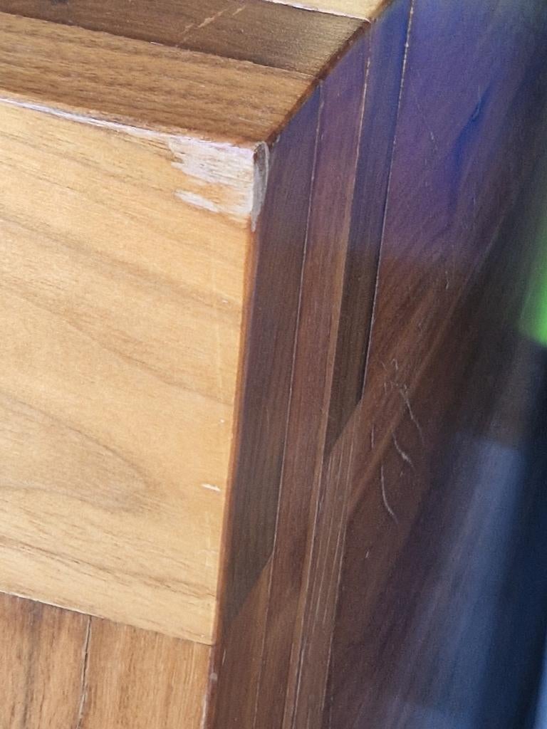 Eettafel van walnotenhout 280100., Huis en Inrichting, Tafels | Eettafels, Overige materialen, Gebruikt, 200 cm of meer, Vijf personen of meer