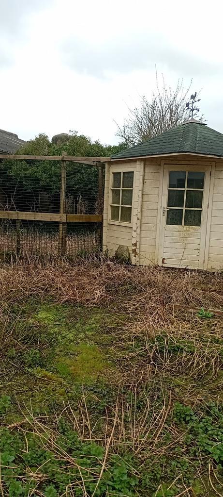 Houten tuinhuisje met ramen, Tuin en Terras, Tuinhuizen, Gebruikt, 250 tot 500 cm, Ophalen of Verzenden