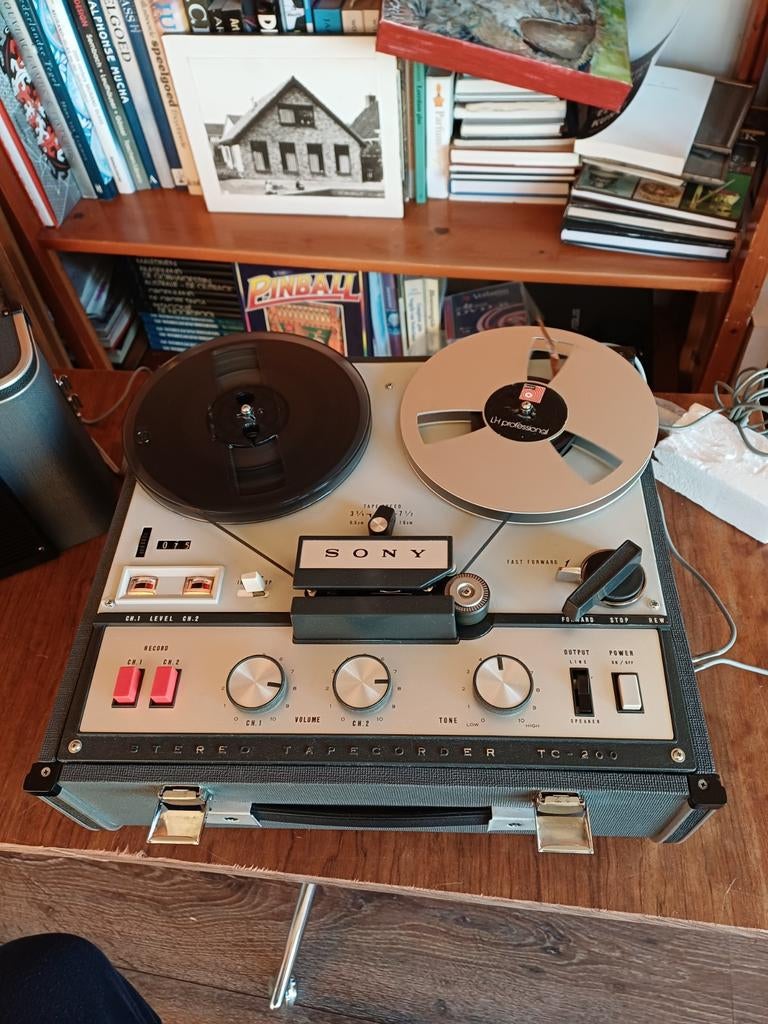Sony TC-200 Bandrecorder uit 1965 - Nieuwstaat, compleet, Ophalen of Verzenden, Bandrecorder