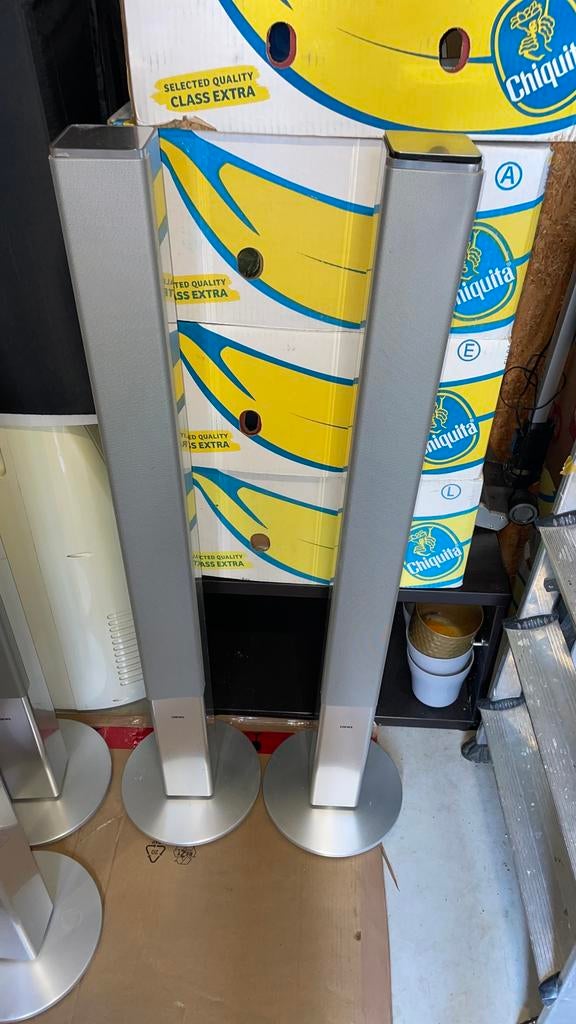 2x Loewe IndividualSoundL1 luidspreker met schade 66202 B 50, Ophalen of Verzenden, 120 watt of meer, Front, Rear of Stereo speakers