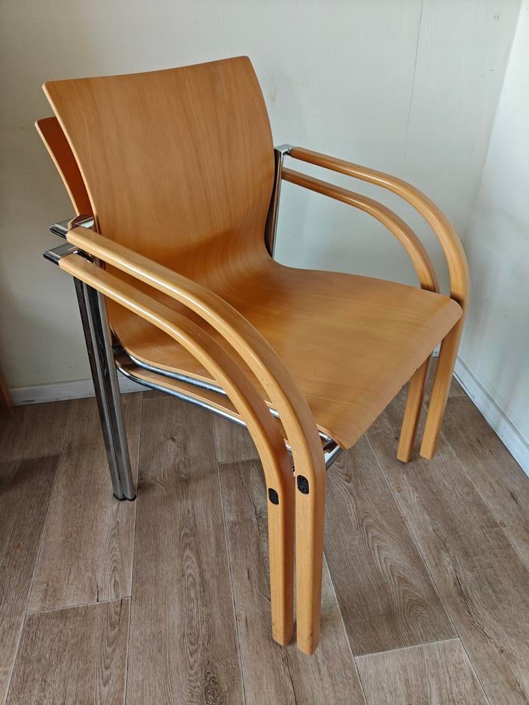 Twee Kembo stoelen, Huis en Inrichting, Stoelen, Ophalen, Gebruikt, Twee, Bruin