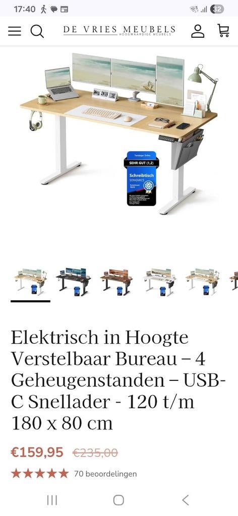 Bureau tafel nieuw in verpakking, Huis en Inrichting, Bureaus, Ophalen of Verzenden