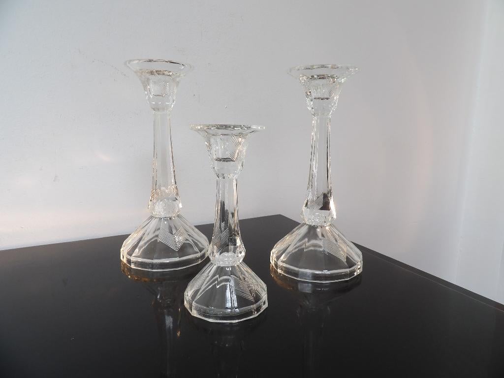 Art Deco set Kandelaars Boheems