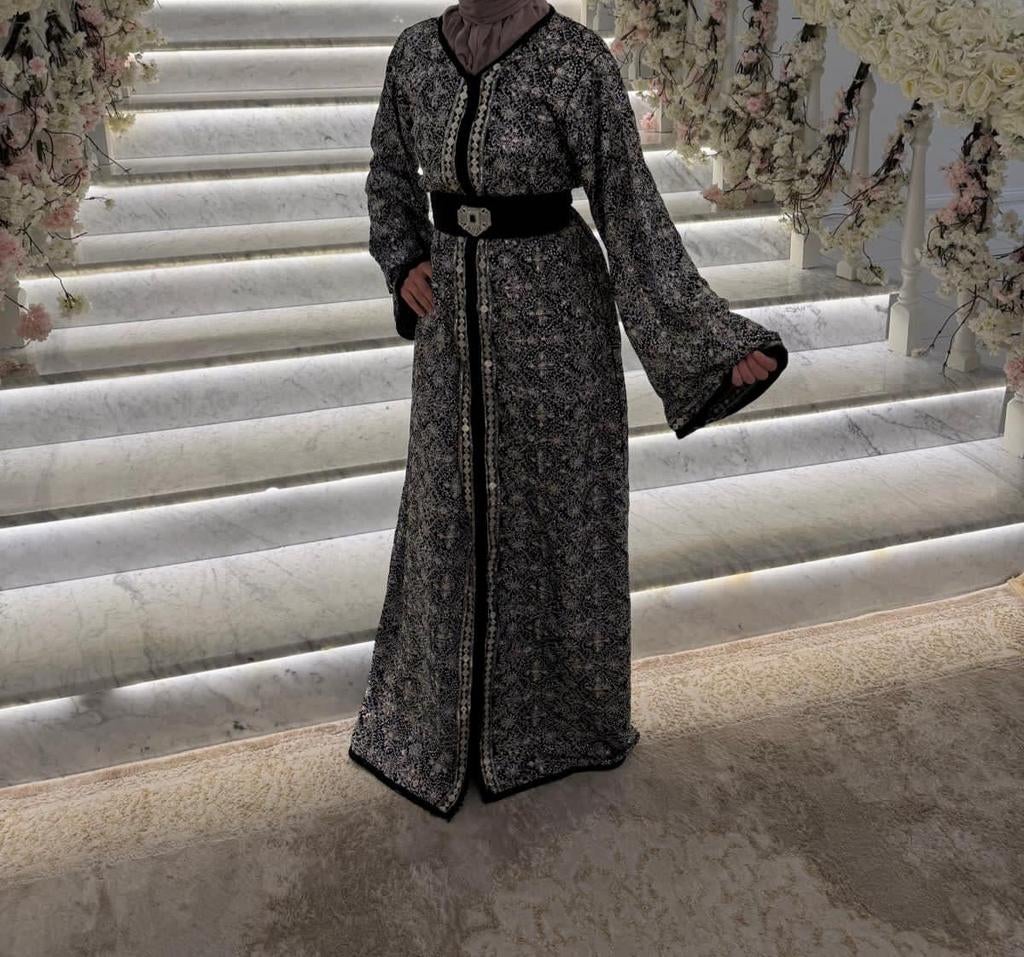 Kaftan / Caftan met riem zgan, marokkaanse jurk, Ophalen, Zo goed als nieuw, Maat 38/40 (M), Overige typen