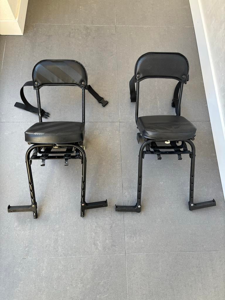 2x GMG fietsstoeltje, Fietsen en Brommers, Ophalen, Gebruikt, Achterzitje, Voetsteuntjes