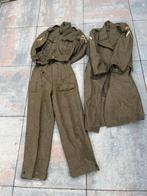 Jaren 50 wollen militair uniform jasje broek en overjas, Ophalen, Landmacht, Nederland, Kleding of Schoenen