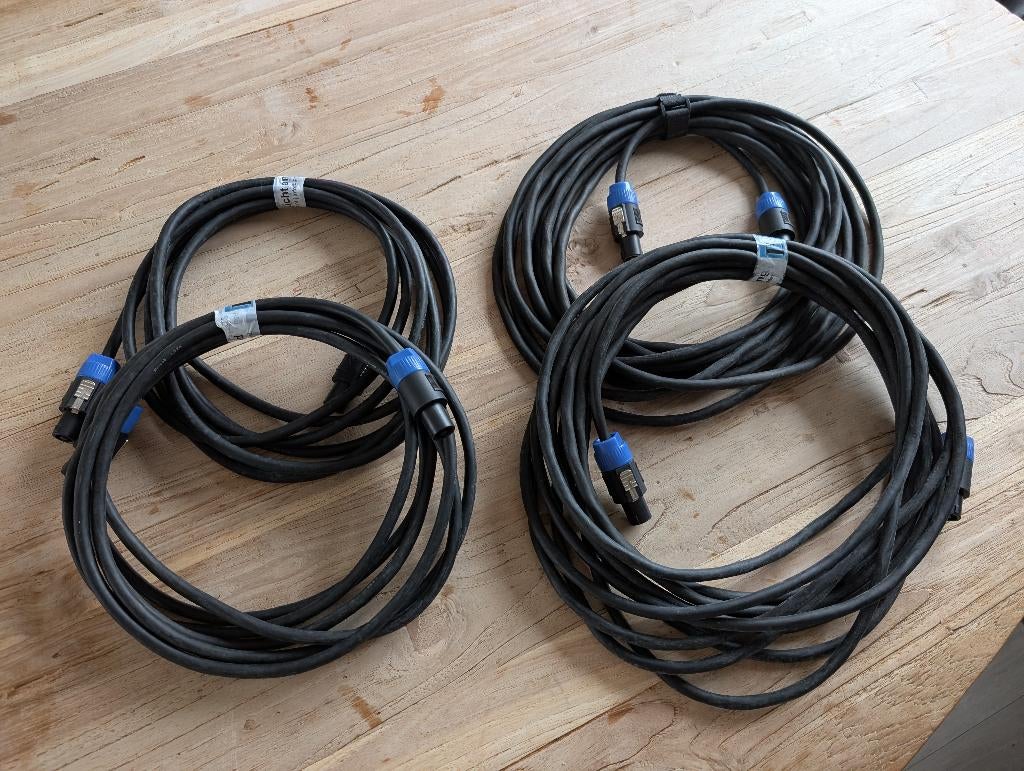 Speakon luidsprekerkabels, Ophalen of Verzenden, Gebruikt, Speaker of Versterker