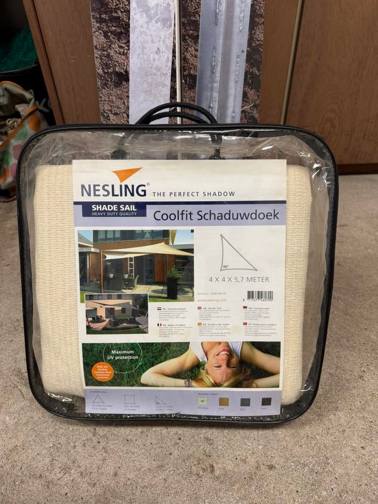 Nesling Coolfit schaduwdoek, Tuin en Terras, Schaduwdoeken, Ophalen, Nieuw