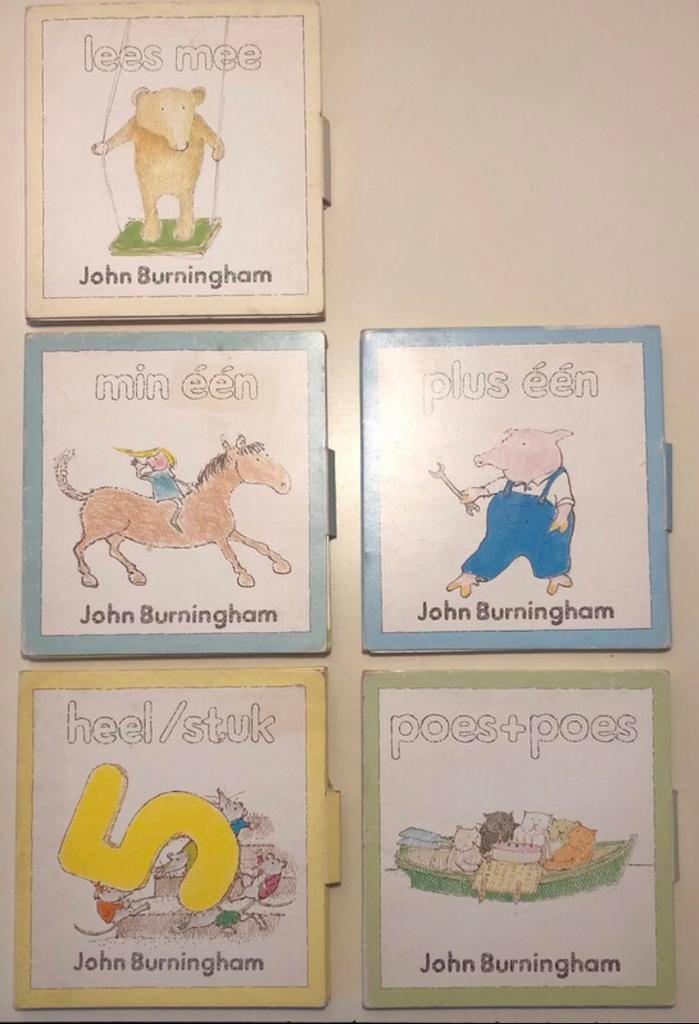 5 boekjes in de ‘Tellen als Spel’ -serie.John Burningham., Boeken, Prentenboeken en Plaatjesalbums, Zo goed als nieuw, Plaatjesalbum