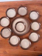 Vintage Gerzit – 10 gebaksbordjes + grote serveerschaal, Ophalen of Verzenden