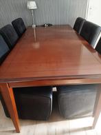 Eettafel met 6 stoelen kersenhout 0646042273, Ophalen, Gebruikt, 4 tot 6 stoelen