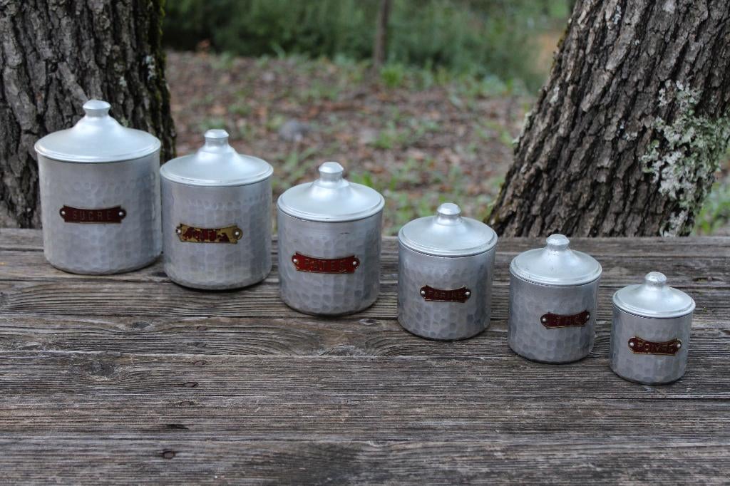 Brocante - Set oude keukenpotten!, Voorraadpot, Ophalen of Verzenden, Gebruikt, Metaal