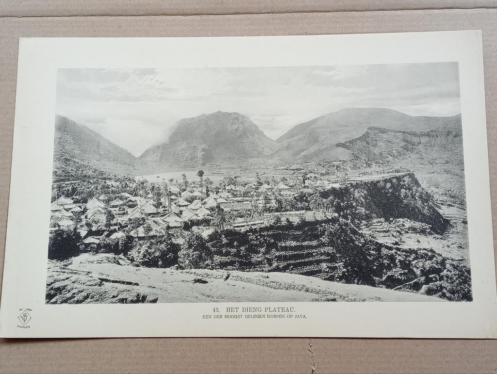 Gravure Nederlands Indië Dieng Plateau 1910, Ophalen of Verzenden, Voor 1940, Zo goed als nieuw, Buitenland