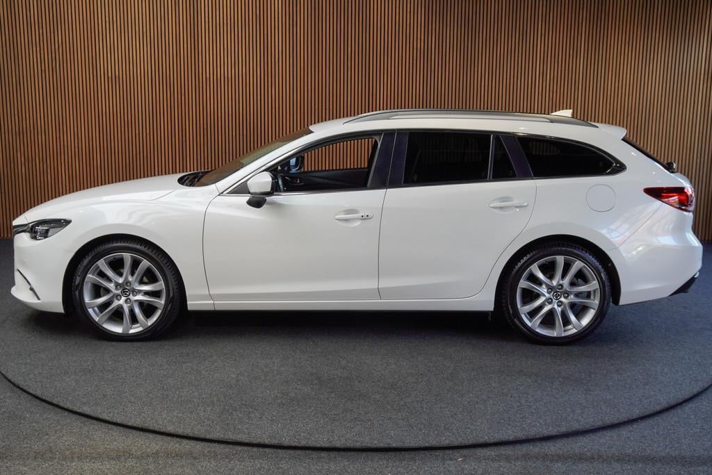 Mazda 6 Sportbreak 2.0 SkyActiv-G 165 Aut. Leer Navi Camera, Auto's, Mazda, 1998 cc, Gebruikt, 4 cilinders, 1290 kg
