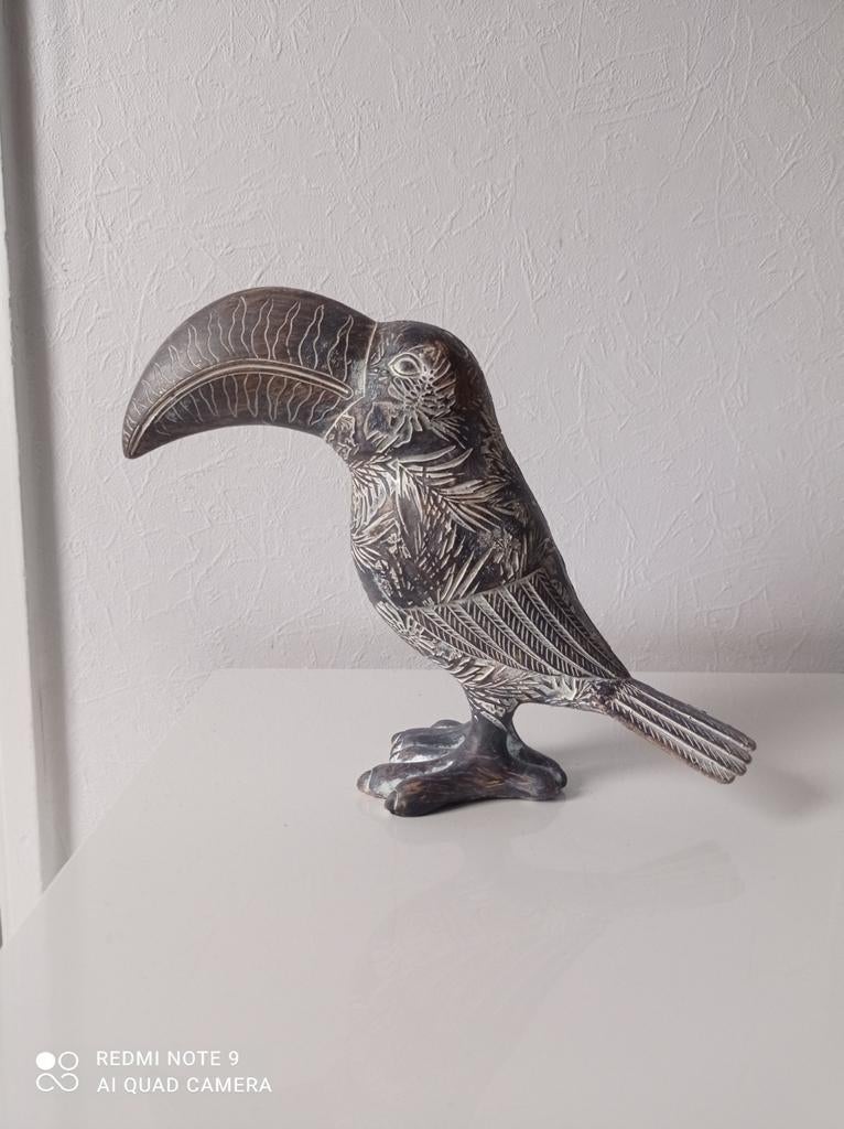 Toucan Figurine - Home Living - Black & White contemporary d, Verzamelen, Dierenverzamelingen, Ophalen of Verzenden, Paard, Beeldje of Figuurtje