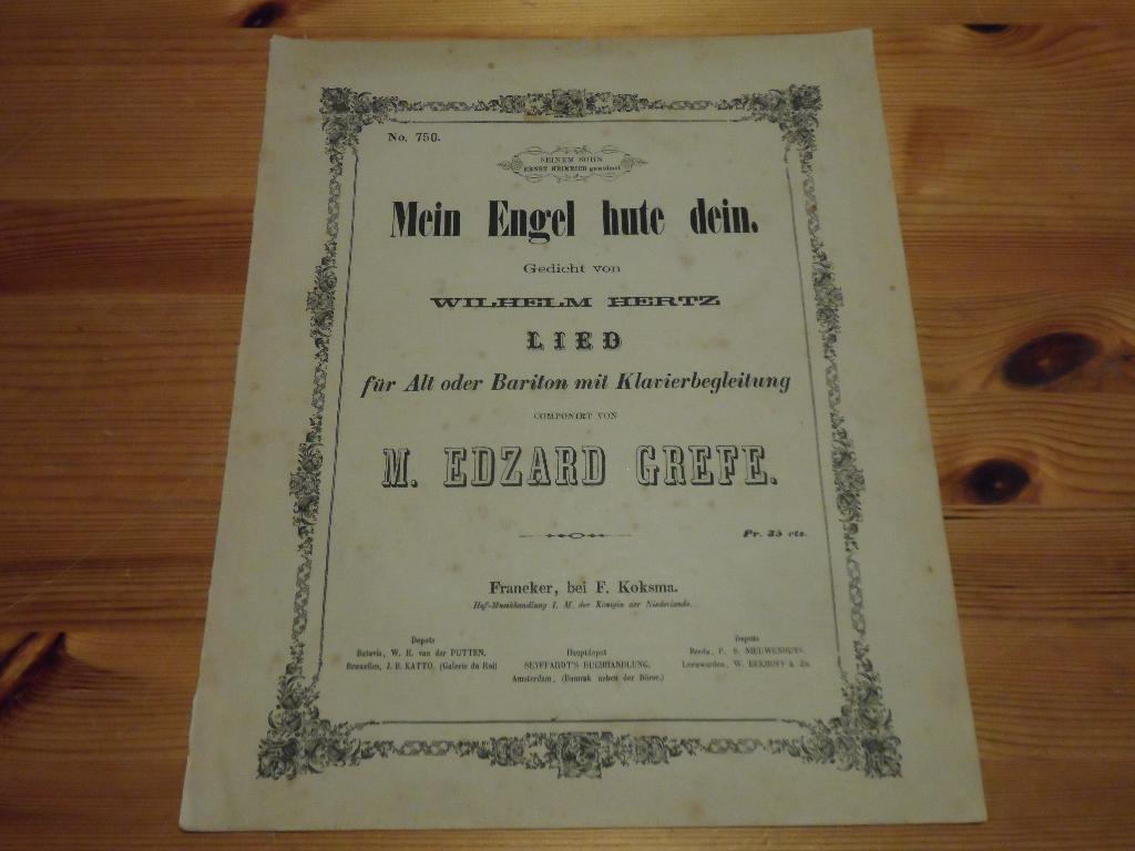 Edzard greve - mein engel hute dein, Muziek en Instrumenten, Zang, Gebruikt, Ophalen of Verzenden, Artiest of Componist