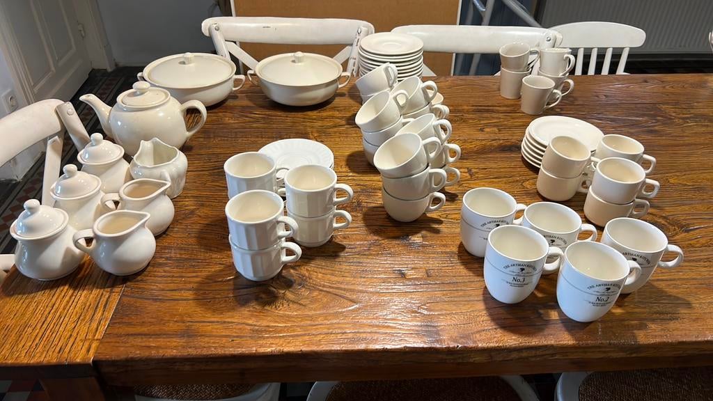 Gebroken wit serviesgoed, Huis en Inrichting, Keuken | Servies, Ophalen, Overige stijlen