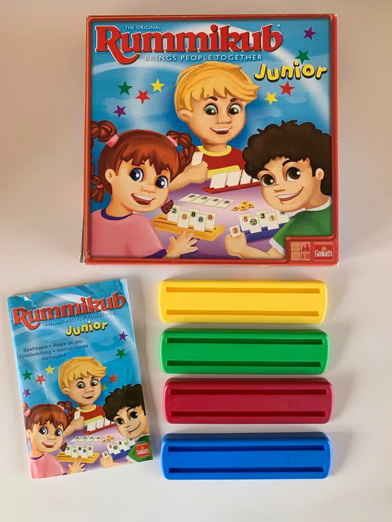 Rummikub Junior - Het leuke cijferspel voor kinderen, Een of twee spelers, Ophalen of Verzenden, Zo goed als nieuw