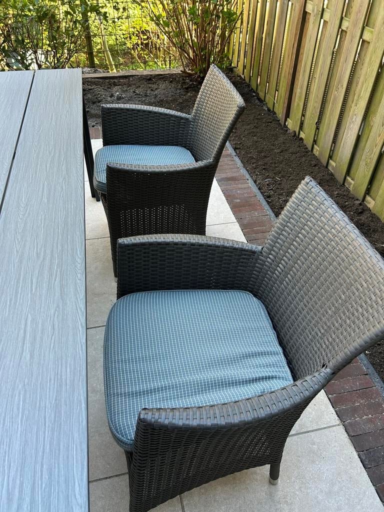 4 Intratuin tuinstoelen met kussens, Tuin en Terras, Ophalen, Gebruikt, Wicker