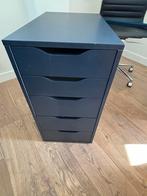 Donkerblauwe ladekast met 6 laden, Ophalen, Minder dan 50 cm, Gebruikt, 5 laden of meer