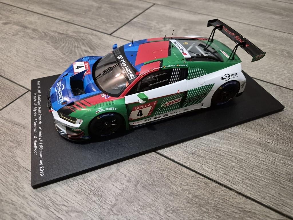 Spark 18SG035 Audi R8 LMS No.4 24h Nürburgring winnaar 2019, Ophalen of Verzenden, Zo goed als nieuw, Auto, Overige merken