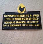 Emaille Reclame Bord Zwarte Kip Advocaat Lucas Bols, Ophalen of Verzenden, Gebruikt, Reclamebord