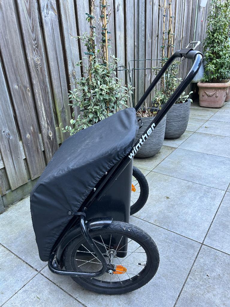 WINTHER DONKEY FIETSKAR TROLLEY + HOES + BEVESTIGING, Fietsen en Brommers, Fietsaccessoires | Aanhangers en Karren, Ophalen, Zo goed als nieuw