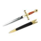 Vrijmetselaars dolk/kort zwaard semi scherp staal 54,8 cm, Verzenden, Overige soorten, Zwaard of Sabel