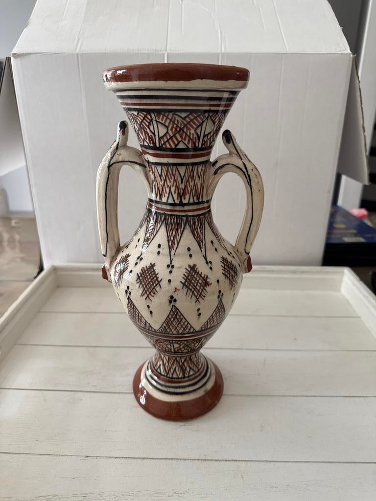 Decoratieve Marokkaanse Vaas met Handvatten, Ophalen of Verzenden