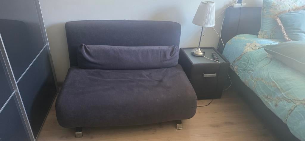 Slaapbankje 120 cm breed met potjes, Ophalen, 140 cm
