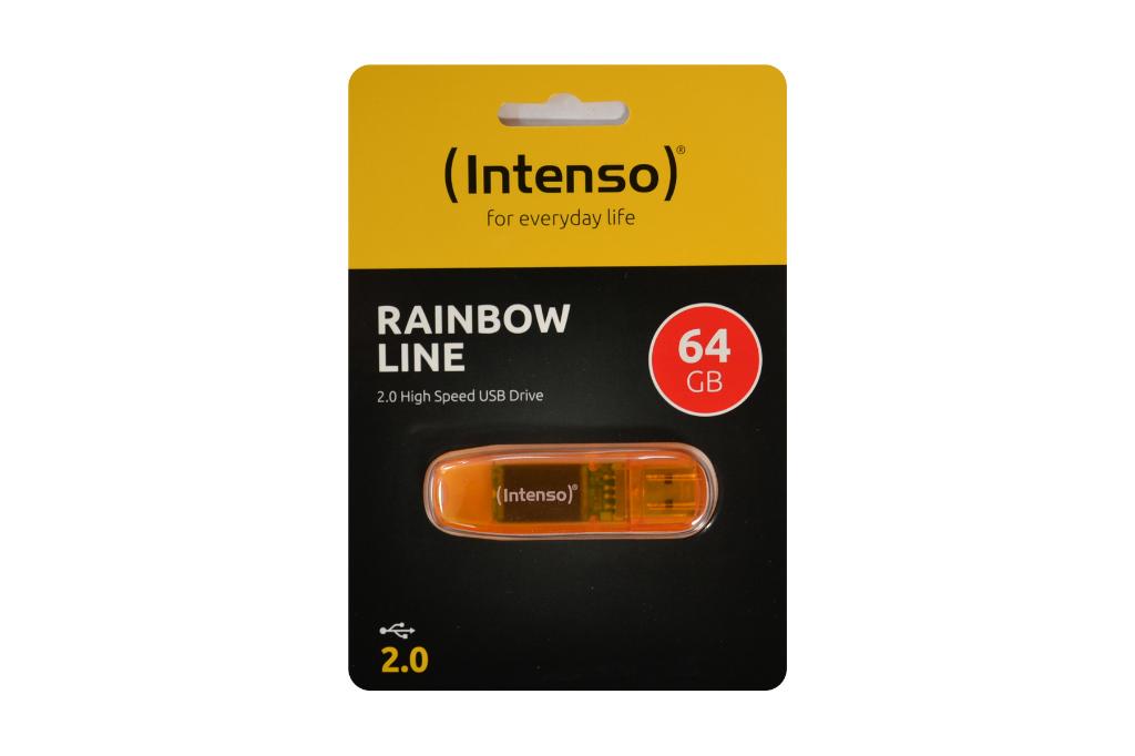 Intenso Rainbow Line 64GB usb stick, Computers en Software, USB Sticks, Intenso, Nieuw, Ophalen of Verzenden, Intenso GmbH
