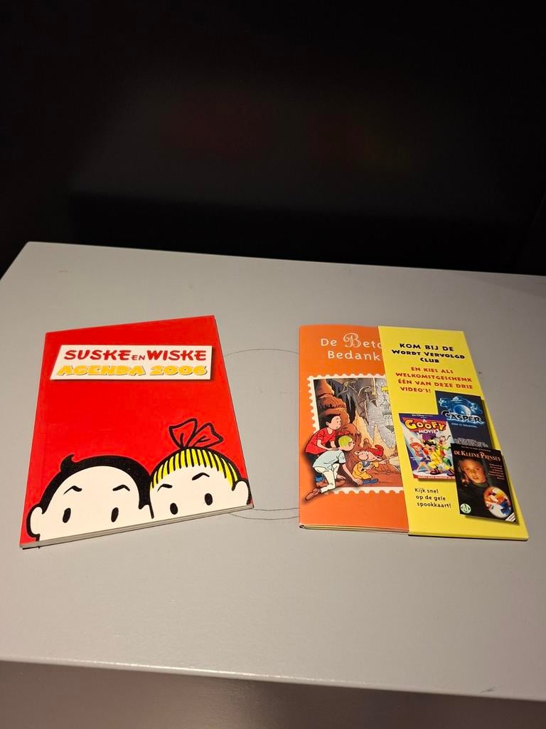 Suske en wiske agenda en betoverende bedankt kaarten, Verzamelen, Stripfiguren, Ophalen, Suske en Wiske, Plaatje, Poster of Sticker