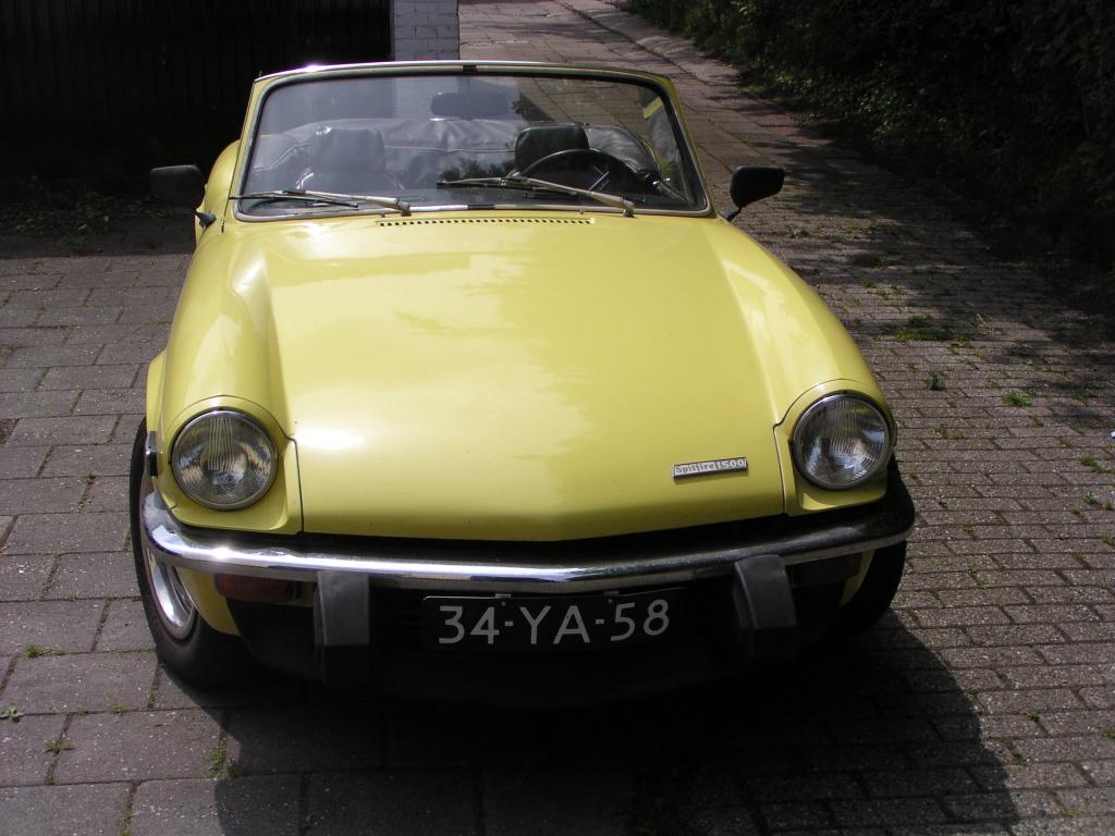 Triumph Spitfire MK IV 1974 Geel, Auto's, Triumph, Achterwielaandrijving, 600 kg, Zwart, 4 cilinders