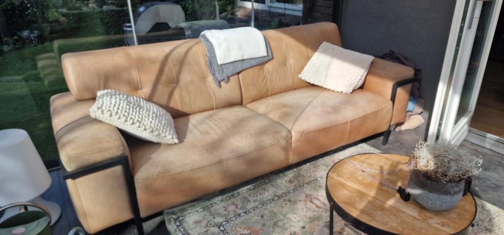 Grote leren bank, Ophalen, Gebruikt, Cowboy, 200 tot 250 cm