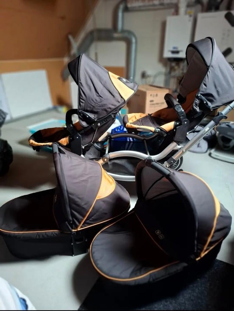 ABC DESIGN - Kinderwagen - Duowagen, Kinderen en Baby's, Kinderwagens en Combinaties, Zo goed als nieuw, Combiwagen, Verstelbare duwstang