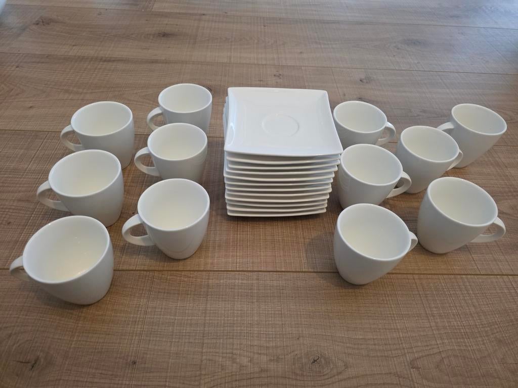 Maxwell & Williams koffie kop en schotel 12 stuks, Ophalen, Zo goed als nieuw, Porselein