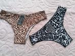 Twee nieuwe slipjes, luxe, M, animal print bruin en zwart, Ophalen of Verzenden, Zwart, Slip