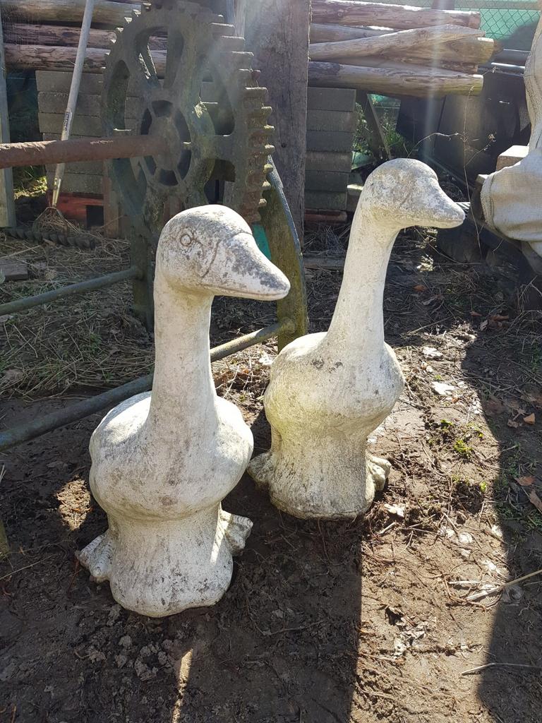 Zware betonnen ganzen., Ophalen, Gebruikt, Beton, Dierenbeeld