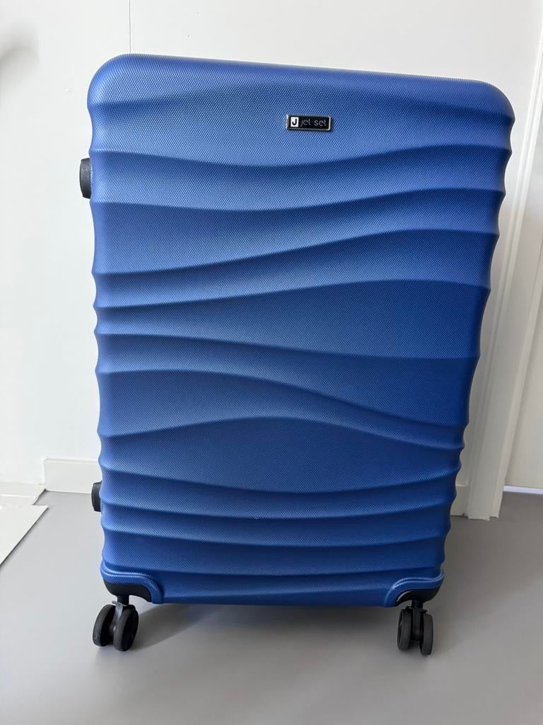 Koffer blauw perfect, Sieraden, Tassen en Uiterlijk, Koffers, Ophalen, Wieltjes, Hard kunststof, 45 tot 55 cm