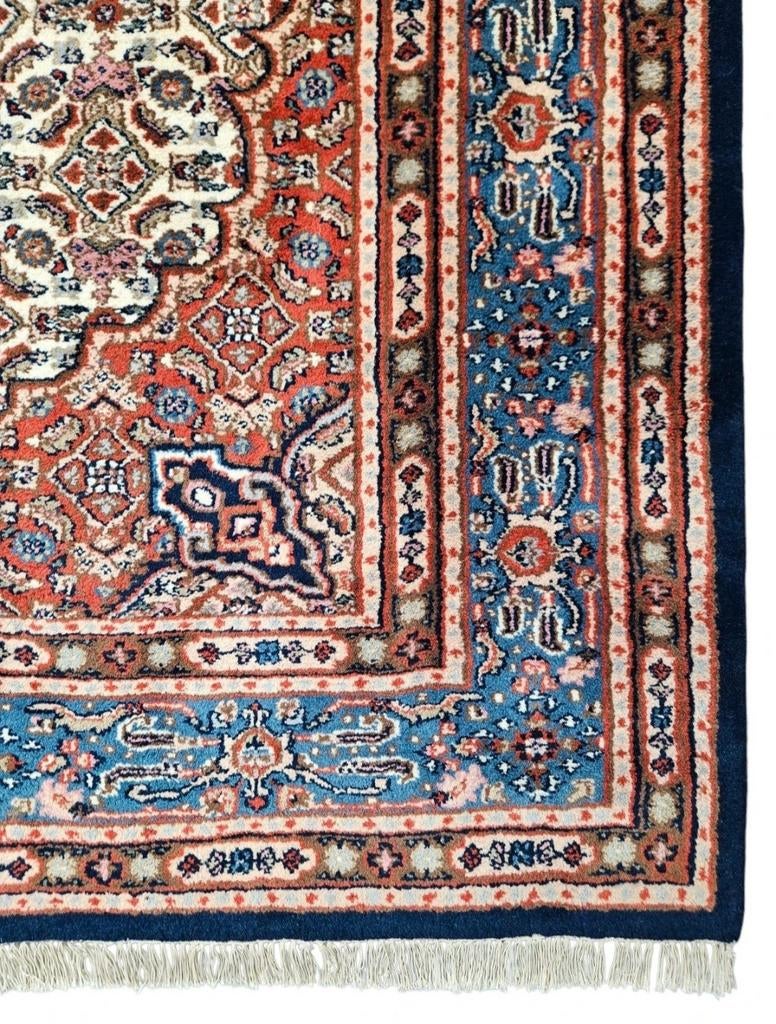 Handgeknoopt oosters wol Tabriz tapijt medallion 199x247cm, Persian Perzisch vintage oosters hype, 150 tot 200 cm, 200 cm of meer