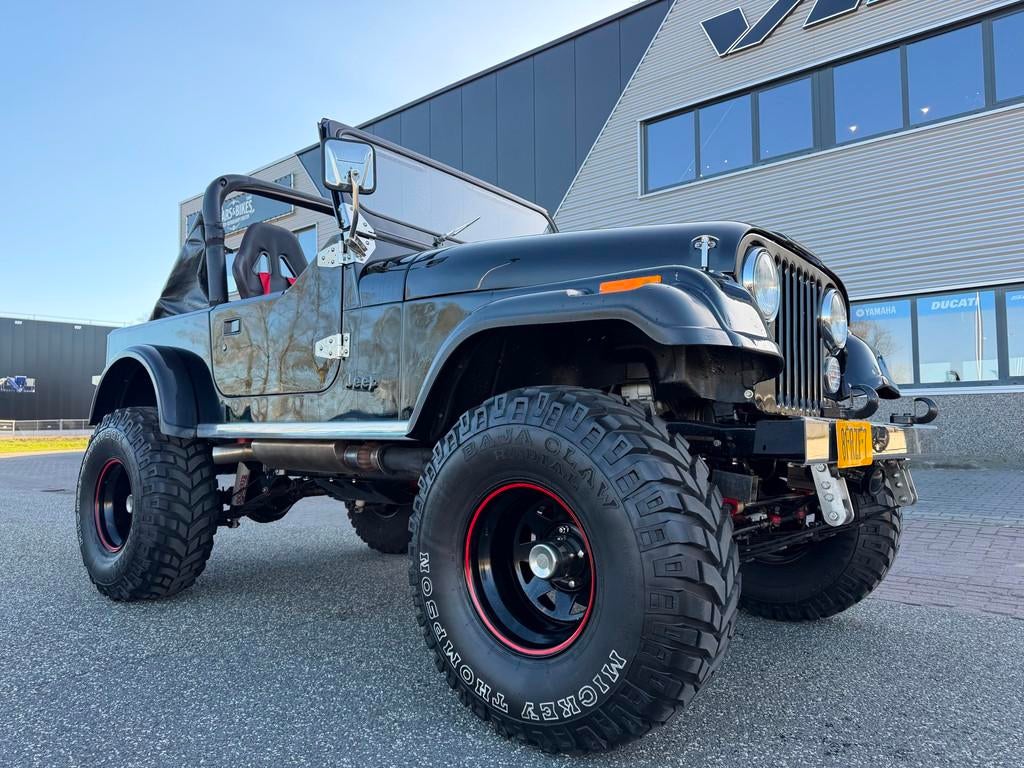 Jeep 4x4 CJ 6,6 V8 CJ-7 Topstaat, Auto's, Automaat, 4 stoelen, Zwart, Leder