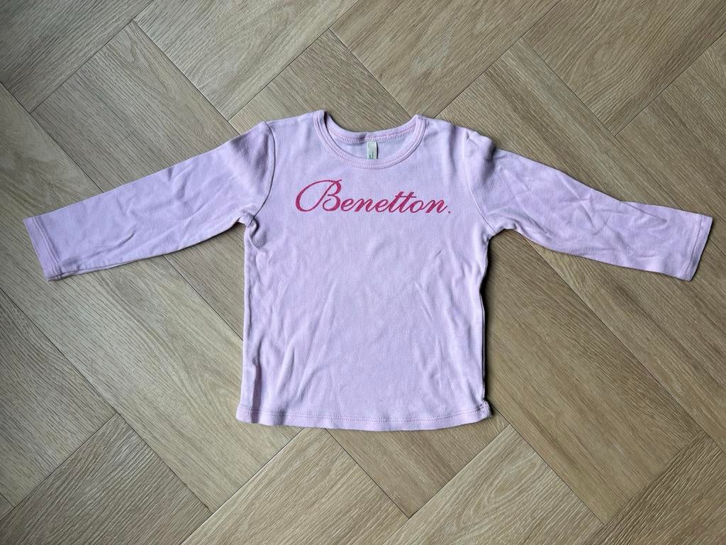 Longsleeve, Benetton, maat 86, Kinderen en Baby's, Babykleding | Maat 86, Ophalen of Verzenden, Gebruikt, Meisje, Shirtje of Longsleeve