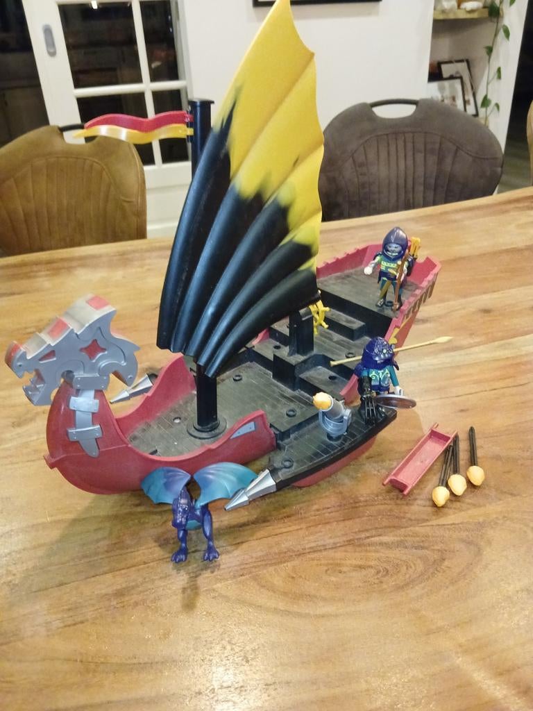 Playmobil Drakenboot met Draak en Figuren, Ophalen of Verzenden, Gebruikt