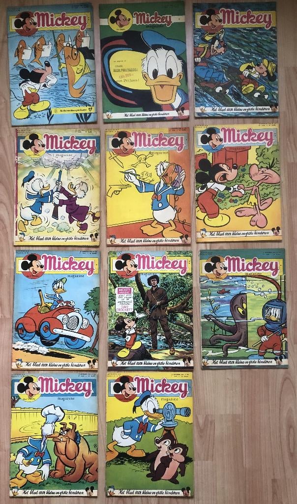 MICKEY - MICKEY MAGAZINE - 1955 - 11 NUMMERS, Boeken, Meerdere stripboeken, Ophalen of Verzenden, Zo goed als nieuw