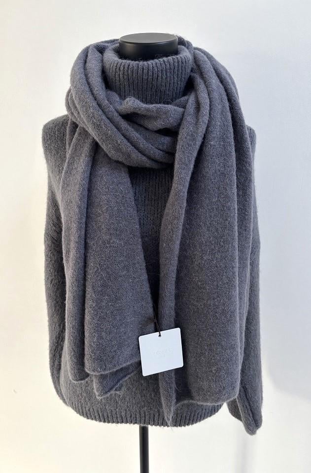 SPLINTERNIEUW! For Her Paris dames sjaal grijs 220 x 65 cm, Maat 38/40 (M), Nieuw, Sjaal, Verzenden