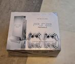 PlayStation 2 Satin silver prestige line + extras, Phat, Met games, Met 2 controllers, Ophalen of Verzenden