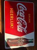 Vintage Coca-Cola reclamebord 60x40 - Heerlijk!, Verzamelen, Ophalen of Verzenden, Gebruikt, Reclamebord